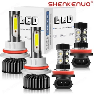 For 2014-2019 Nissan Versa Note LED Headlight Kit Hi/Lo&fog lights 6500K IP67 ×4 - Picture 1 of 12