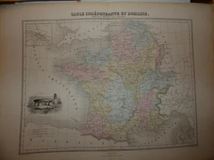 carte issue atlas Migeon desbuissons 1887 : gaule independante et romaine  - Imagen 1 de 1