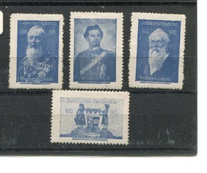 Vintage Poster Stamp Label set of 4 1910 Jubilaums Oktoberfest Germany RARE #IM - Picture 1 of 2