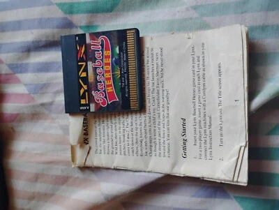 Atari Lynx Baseball Heroes manual and Game - Image 1 of 2
