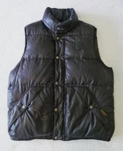 Vtg POLO RL Co RALPH LAUREN Black Down Puffer Zip & Snap Vest Jacket Logo Men M - Picture 1 of 18