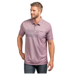 NWT TRAVISMATHEW Lindquist Beach Stripe Pocket Piqué Golf Polo Travis Mathew SM - Picture 1 of 14