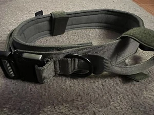 Tactical Dog Collar w/ Handle Heavy Duty Military Service Canine Training K9 - Picture 1 of 4