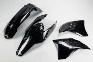 Set Plastic KTM EXC 125 200 250 300 350 450 500 2009 - 2011 UFO - Black - Picture 1 of 1