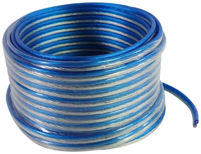 Rockville BLUE 14G50 OFC 14 Gauge 50 Foot 100% Copper Speaker Wire Car Audio - Image 1 of 3