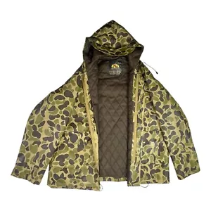 Stearns Dry Wear Mens Rain Camo Hunting Jacket Zipper Waterproof Hooded Size L - Picture 1 of 7
