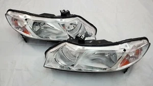 For 2006 - 2009 Honda Civic 4 DOOR JDM Chrome Direct Replacement Headlight  - Picture 1 of 1