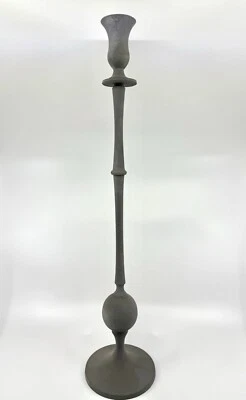 Pottery Barn Chandler Gray Zinc Taper Candle Candlestick Holder w/ Tag BRAND NEW - Image 1 of 4