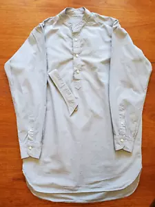 Vintage Men’s 1930s / 1940s Style Spearpoint Collar Tunic / Pullover Shirt - Foto 1 di 9