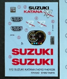 Tamiya Decals 1/12 SUZUKI GSX1100S KATANA .Item14010 from Japan - Bild 1 von 2