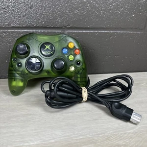 Original Xbox Controller Wired Halo Green S Type Clear OEM Special - Picture 1 of 12