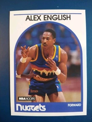 1989-90 NBA Hoops Alex English #120 Denver Nuggets      - Image 1 of 2