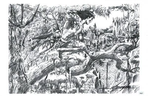 Mike Grell Green Arrow Art Print 11x17 Photo Poster Signed JSA Certified Auto - Picture 1 of 2