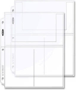 BCW Pro 3-Pocket Photo Sleeves (20 Pack) | 4"x6" Acid-Free, 1 Pack, Clear - Imagen 1 de 1