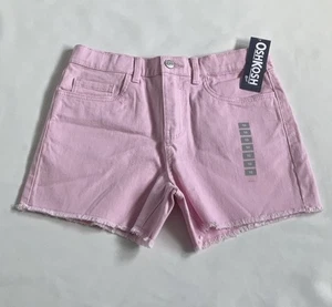 OshKosh B'gosh Pink Jean Shorts Raw Hem Girls Size 10 - Picture 1 of 7