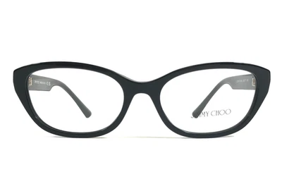 Monturas de gafas Jimmy Choo JC3015 5000 negro brillante dorado ojo de gato 55-17-140 Foto 1 de 4