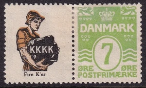 7 Ore DANIMARCA anni '30 con ETICHETTA "KKKK" mai usate con qualche gomma molto a chiazze - Foto 1 di 2