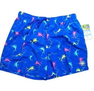 NWT Panama Jack Multi-Colored Mesh Lined Drawstring Swim Trunks Men's Size XL - Picture 1 of 12