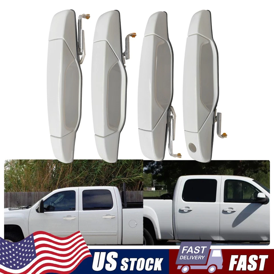 Manijas de puerta blancas olímpicas para Chevy Silverado GMC Sierra Escalade EKK 2007-2013 Foto 1 de 4