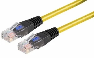 PRO SIGNAL - 1m Gele Cat5e Crossover Kabel - Afbeelding 1 van 1