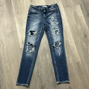 KanCan Girls Mid‑Rise Ankle Straight Jeans Size 12 VBKD1078 | Stretch Denim - Picture 1 of 8