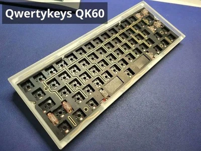 Qwertykeys Qk60 Clear Ice White Barebones Kit 60 Mechanical Keyboard Diy - Image 1 of 4
