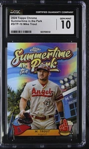 2024 Topps Chrome Mike Trout #SITP-10 Summertime in the Park CGC 10 - Picture 1 of 2