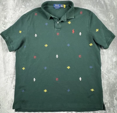 Polo Ralph Lauren Polo XL Verde Calavera Huesos Cruzados Bordado Preparación Foto 1 de 4