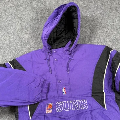 Chaqueta Pullover Vintage Starter NBA Phoenix Suns Púrpura Para Hombre Talla L Foto 1 de 4