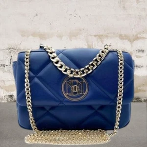 Badgley Mischka NWT Navy Quilted Handbag Crossbody - Picture 1 of 7