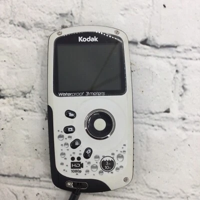 KODAK PLAYSPORT Zx3 WATERPROOF VIDEO CAMERA  WHITE- FOR PARTS OR REPAIR - Image 1 of 4