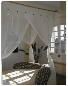 NEU! Himmelbett Vorhang, Baldachin, 100x200cm, Prinzessin, Boho, Moskitonetz - Bild 1 von 2