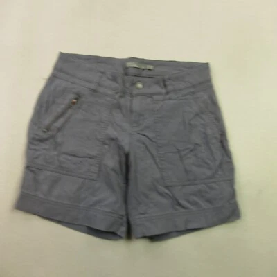 Shorts feminino Prana 4 bolsos leves ao ar livre cinza chino casual - Imagem 1 de 4