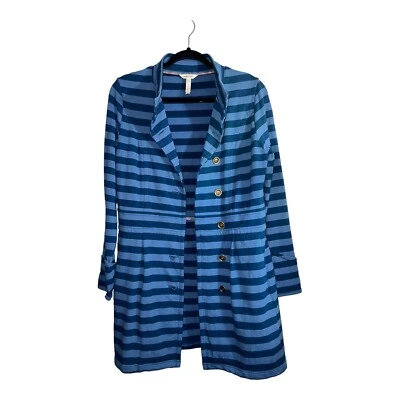 MATILDA JANE осени бриз синий в полоску пальто куртка женщин размер XS - Изображение 1 из 4