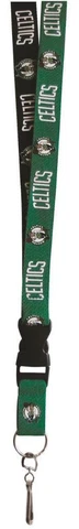Boston Celtics Two Tone Lanyard Key Ring [NEW] NBA Chain ID Badge Holder Cover