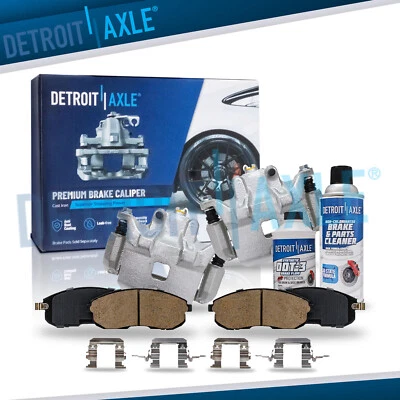 6pc Front Brake Calipers w/ Bracket + Brake Pads for Infiniti I35 Maxima Altima - Image 1 of 4