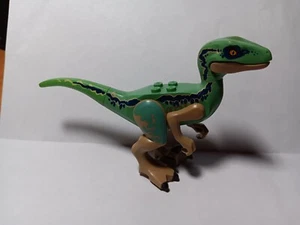LEGO DINOSAUR RAPTOR VELOCIRAPTOR SAND GREEN BACK JURRASIC WORLD #RAPTOR09 - Picture 1 of 4