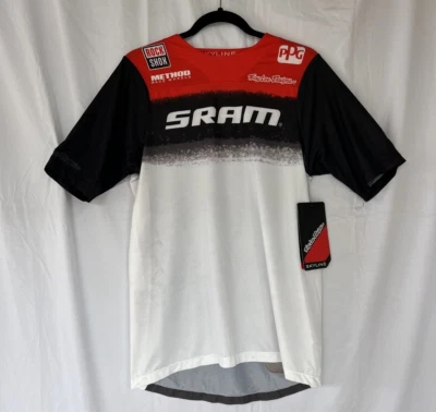Camiseta deportiva Troy Lee Designs TLD para hombre Skyline SS Bike SRAM roja/negra pequeña *CIERRE* Foto 1 de 4