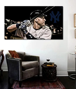 Derek Jeter Gorgeous Canvas Print - Large 36 x 20 New York Yankees - Picture 1 of 2