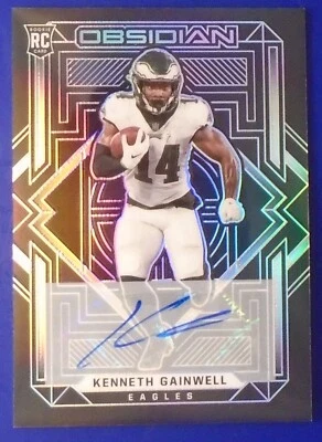 2021 Panini Obsidian Rookies Auto /199 Kenneth Gainwell #117 Rookie Auto RC - Image 1 of 2