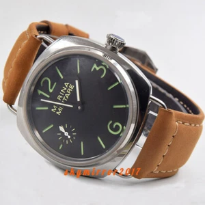 Reloj pulido 45mm esfera negra Asia cuerda manual 6497 Miltary súper verde lumen - Imagen 1 de 7