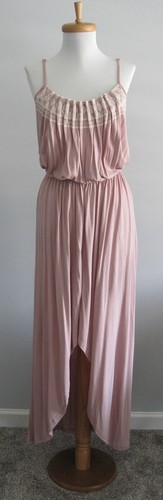 UNDERCOVER Maxi abito Victoria's Secret Lascana rosa viola estivo spiaggia hi low nuovo con etichette taglia 4