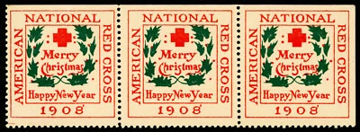 1908 Scott #WX3 Type 1 Christmas Seal Cinderella Stamp Mint NH Smooth OG Perf 12 - Image 1 of 2
