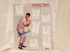 BEAUTIFUL Stan Musial AUTO'D Memorable Moments 8x10 Print, St. Louis Cardinals! - Picture 1 of 3
