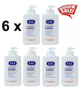 6 X E45 Body Lotion 500ml - E45 Moisturising Body Lotion with Pump 6 x 500ml - Picture 1 of 10