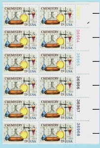 CHEMISTRY plate block of 12 #1685 - Picture 1 of 2