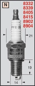 Vela Champion Honda Mtx Rw 200 1982 1983 1984 1985 1986 CCH89021 - Imagen 1 de 1