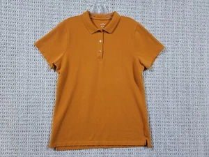 J Crew Womens Classic Pique Orange Polo Shirt Size XL 100% Cotton - Picture 1 of 9