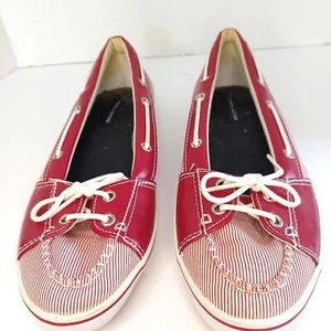 Tommy Hilfiger Woman's Slip On Red Shoes - Picture 1 of 3