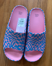 NWT Womens Wild Fable Size 7 Blue/Pink Slide Sandals